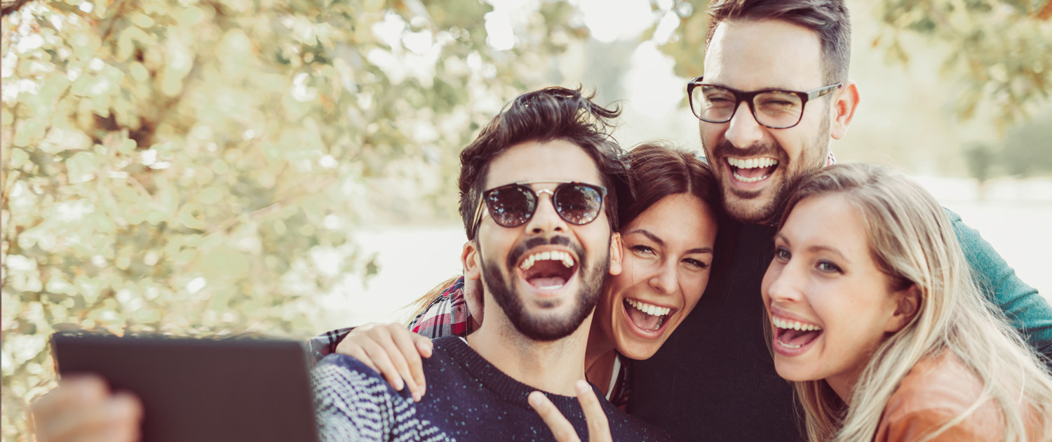Friends sharing a happy smile